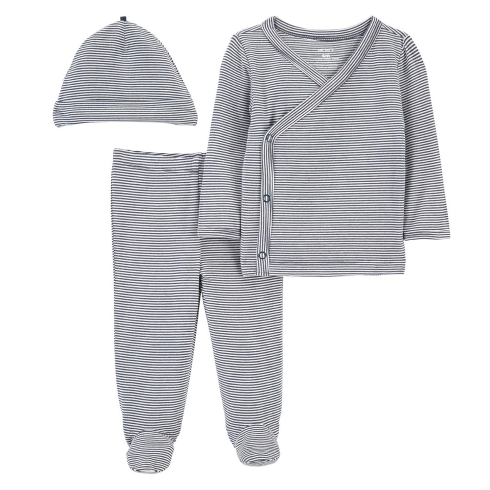 Baby Boy Carter's Kimono Top, Pants & Hat Set